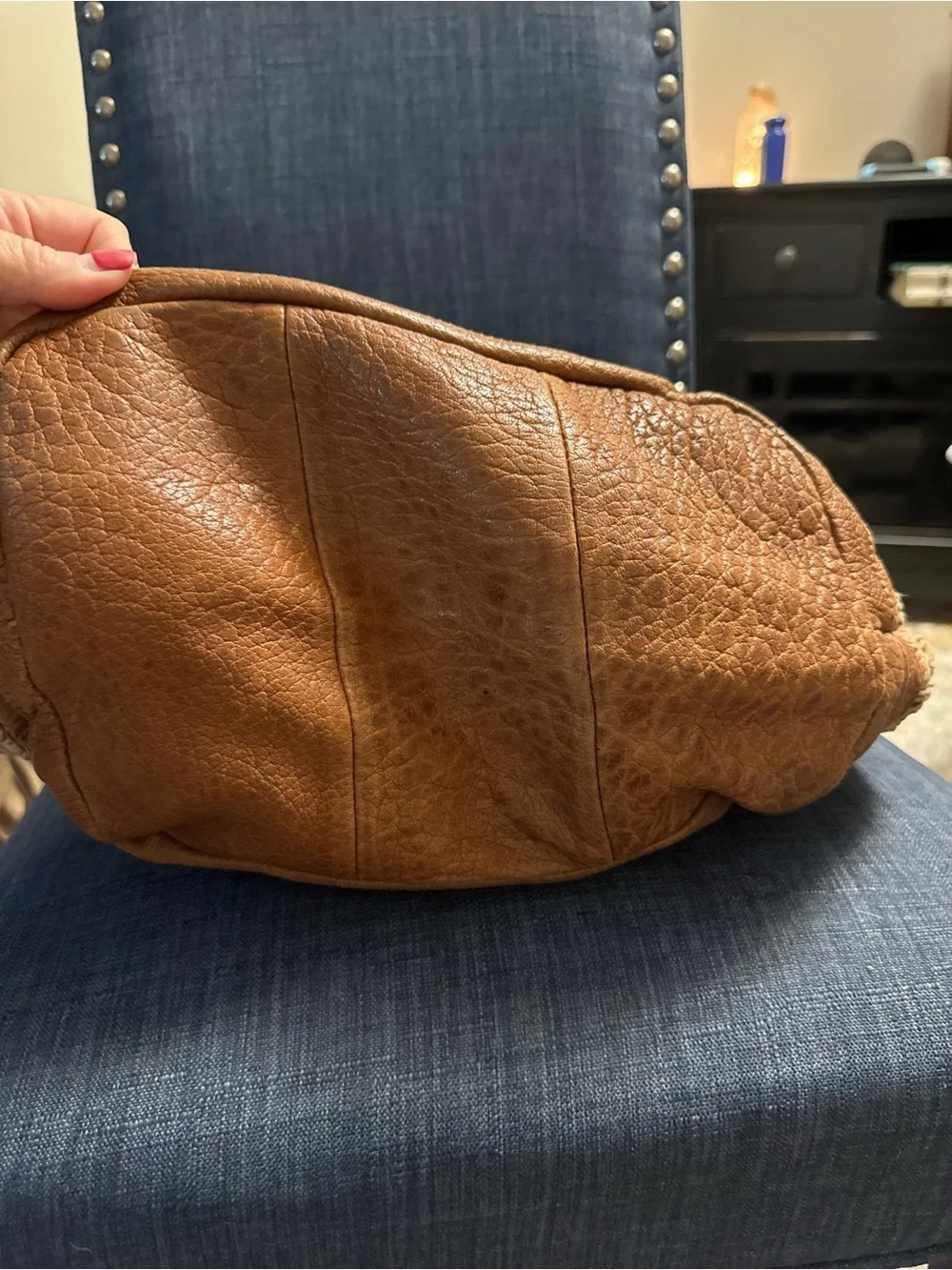 Chocolat Blu Tan Brown Leather & Woven Straw Satchel Shoulder Bag Handbag Purse